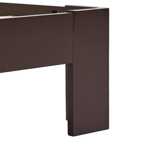 Sengestel massivt fyrretræ 100 x 200 cm mørkebrun