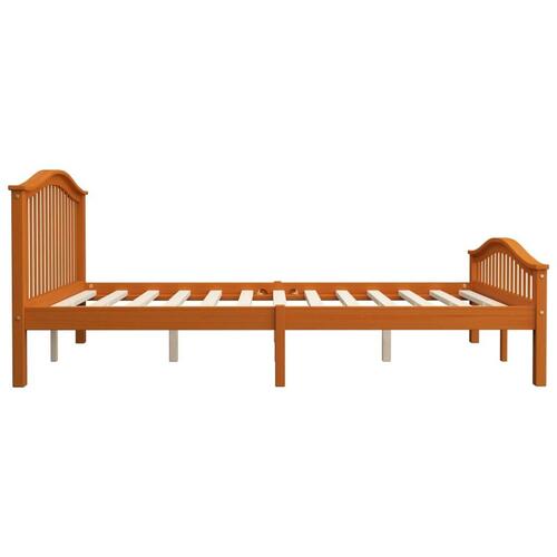 Sengestel 180 x 200 cm massivt fyrretræ gyldenbrun