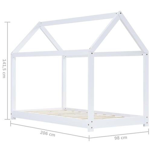 Sengestel til børneseng 90 x 200 cm massivt fyrretræ hvid
