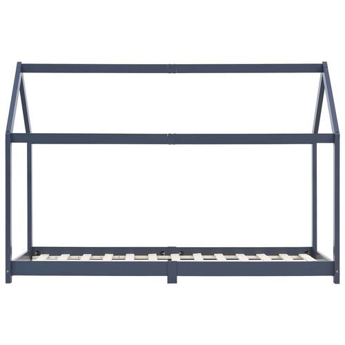 Sengestel til børneseng 70 x 140 cm massivt fyrretræ grå