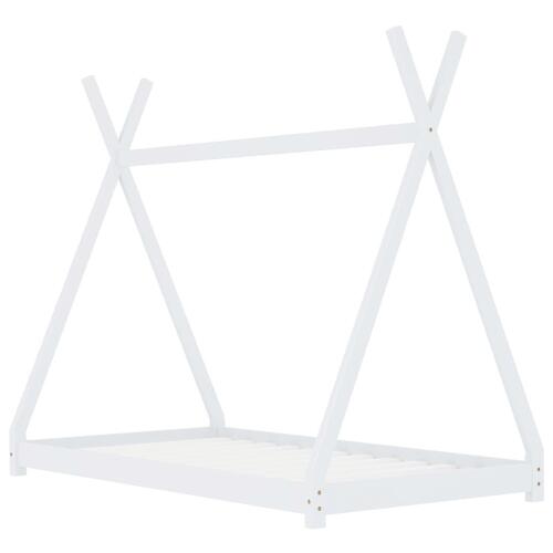 Sengestel til børneseng 70 x 140 cm massivt fyrretræ hvid