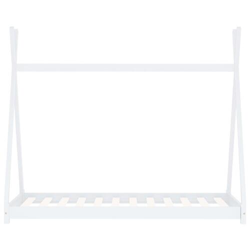 Sengestel til børneseng 90 x 200 cm massivt fyrretræ hvid