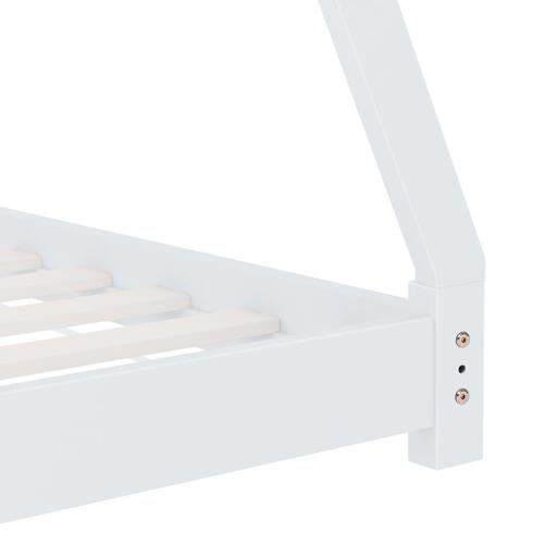 Sengestel til børneseng 90 x 200 cm massivt fyrretræ hvid