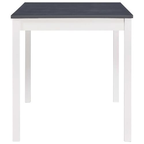 Spisebord 140 x 70 x 73 cm fyrretræ hvid og grå