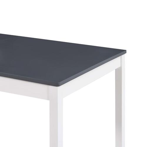 Spisebord 140 x 70 x 73 cm fyrretræ hvid og grå