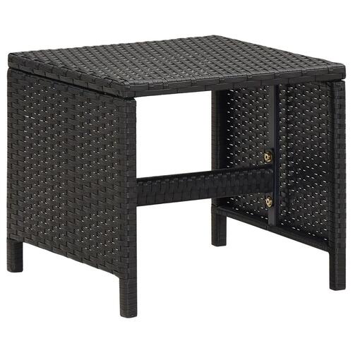 Haveskamler 4 stk. med hynder polyrattan sort