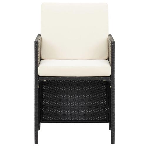 Havestole 4 stk. polyrattan sort