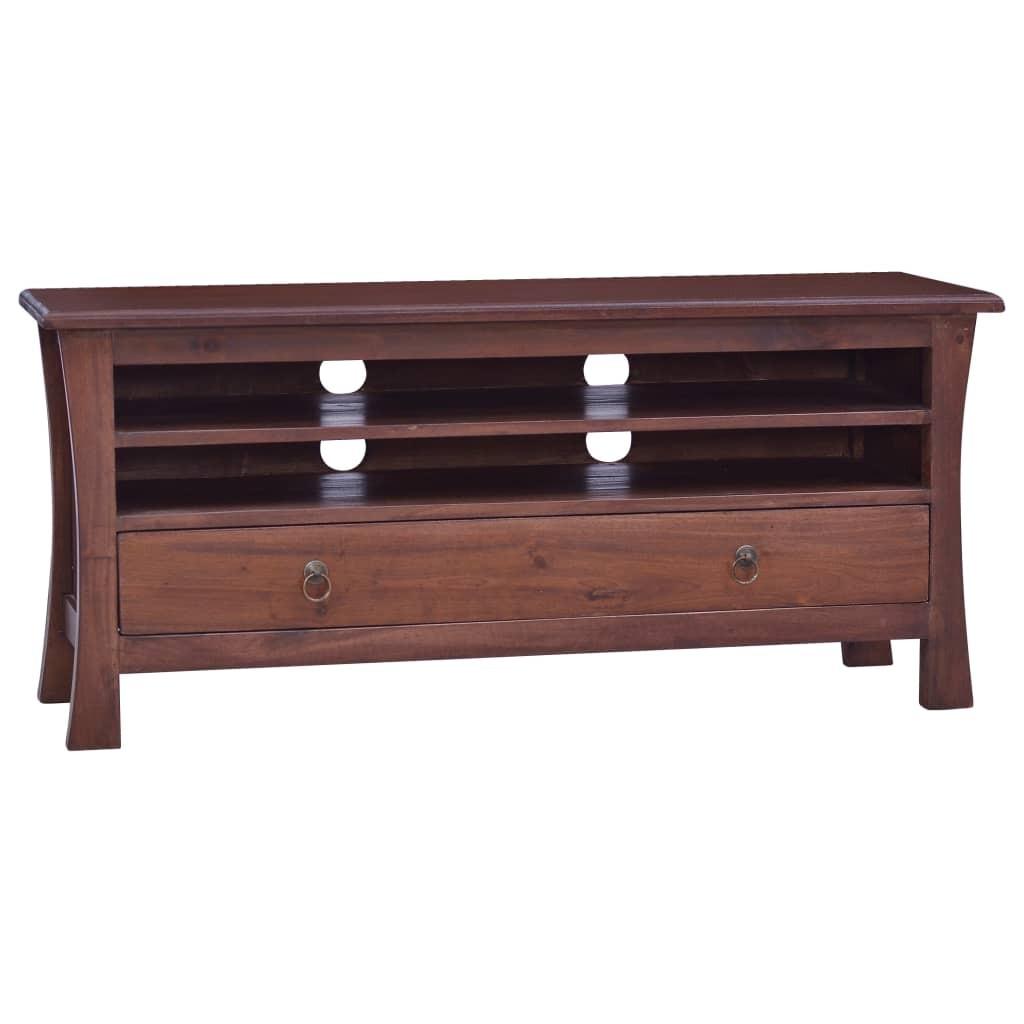 Tv-skab 100x30x45 cm massivt mahognitræ klassisk brun