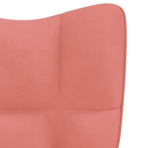 Lænestol fløjl pink