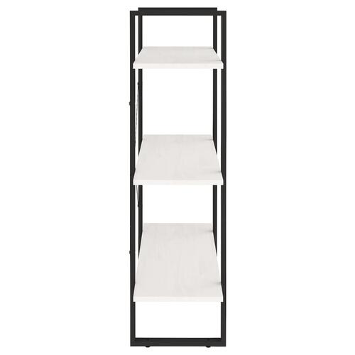 Bogreol med 3 hylder 80x30x105 cm massivt fyrretræ hvid