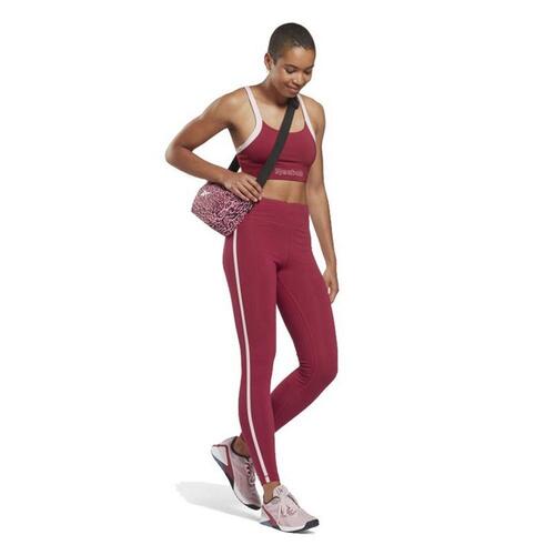 Sport leggings til kvinder Reebok Pping Cotton W Mørkerød S