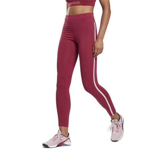 Sport leggings til kvinder Reebok Pping Cotton W Mørkerød S