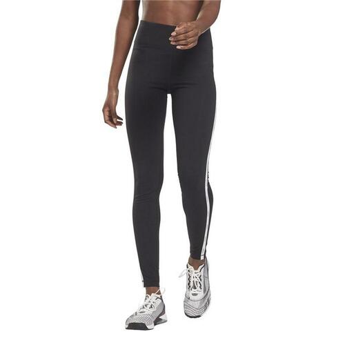 Sport leggings til kvinder Reebok Pping Cotton W Sort M