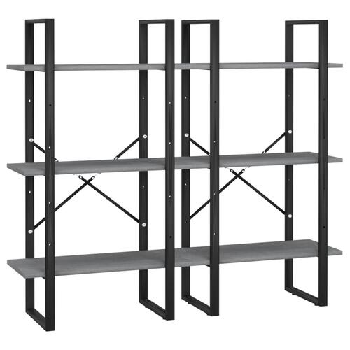 Opbevaringsreol 60x30x210 cm massivt fyrretræ grå