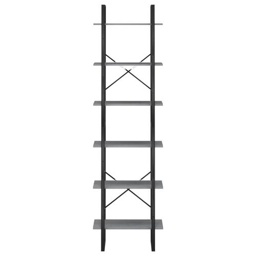 Opbevaringsreol 60x30x210 cm massivt fyrretræ grå