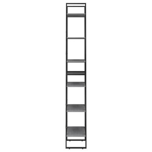 Opbevaringsreol 60x30x210 cm massivt fyrretræ grå