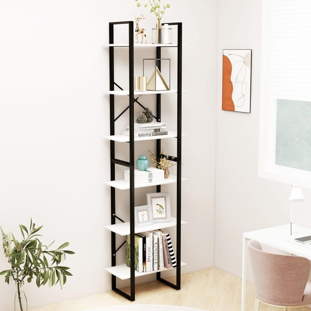 Opbevaringsreol 60x30x210 cm massivt fyrretræ hvid
