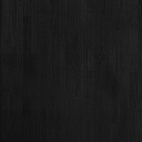 Opbevaringsreol 60x30x210 cm massivt fyrretræ sort