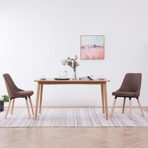 Spisebordsstole 2 stk. stof brun