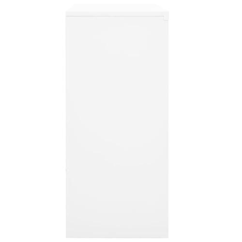 Kontorskab med skydedøre 90x40x90 cm stål hvid