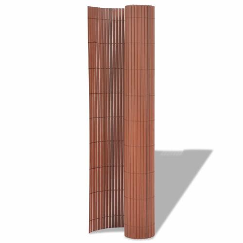 Dobbeltsidet havehegn PVC 90 x 300 cm brun