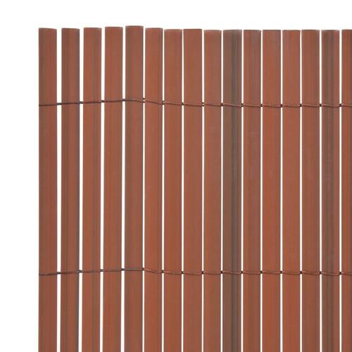 Dobbeltsidet havehegn PVC 90 x 300 cm brun
