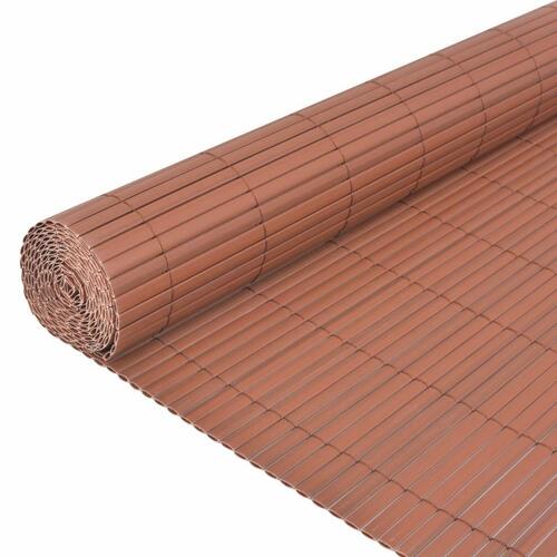 Dobbeltsidet havehegn PVC 90 x 300 cm brun