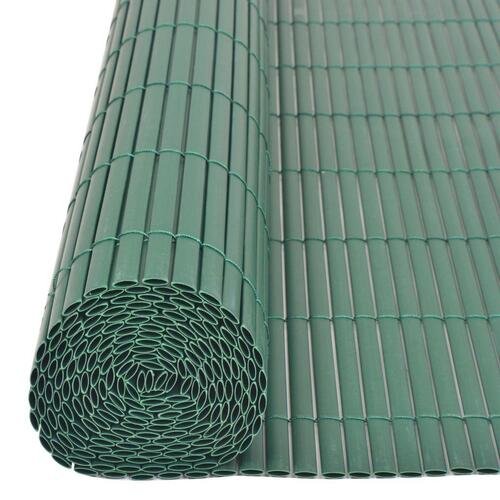 Dobbeltsidet havehegn PVC 90 x 500 cm grøn