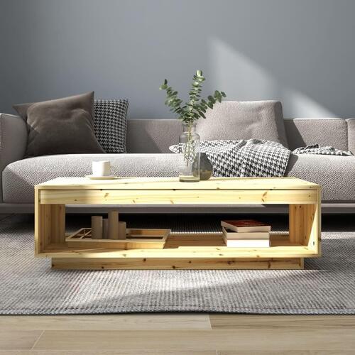 Sofabord 110x50x33,5 cm massivt grantræ