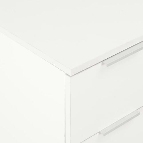 Kommode 60x35x80 konstrueret træ hvid højglans