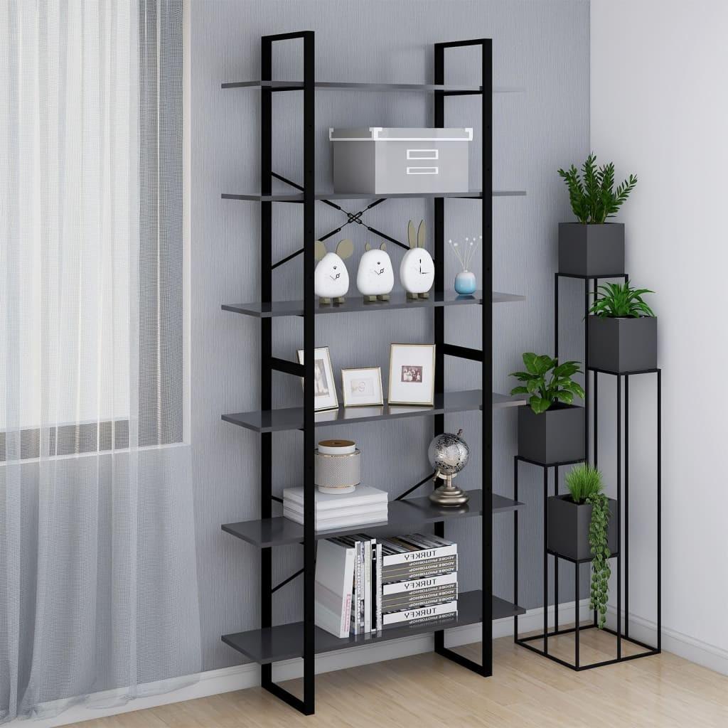 Højskab 100x30x210 cm konstrueret træ grå