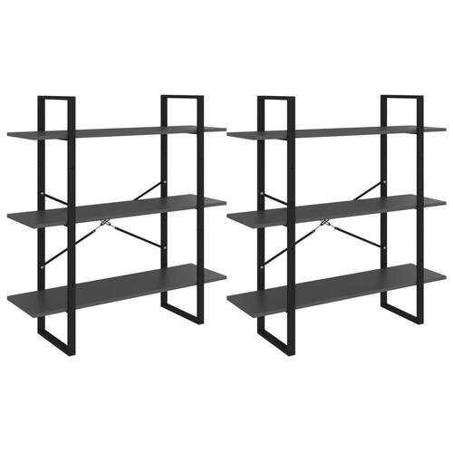 Højskab 100x30x210 cm konstrueret træ grå