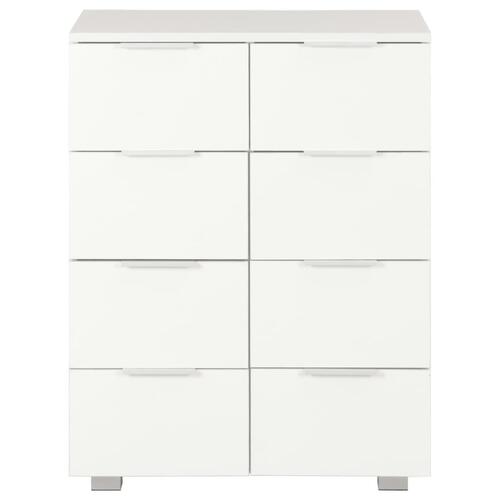 Kommode 60x35x80 konstrueret træ hvid højglans