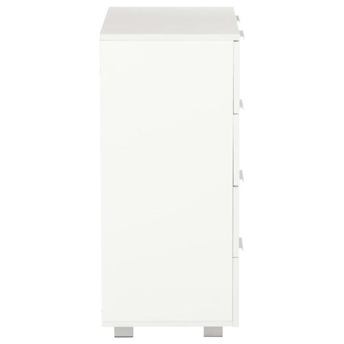 Kommode 60x35x80 konstrueret træ hvid højglans