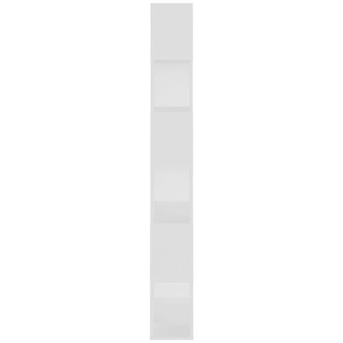 Bogreol/rumdeler 80x24x186 cm konstrueret træ hvid