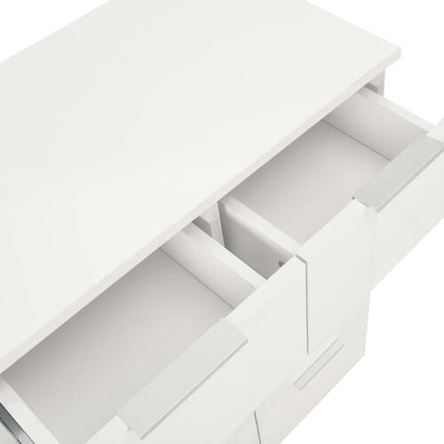 Kommode 60x35x80 konstrueret træ hvid højglans