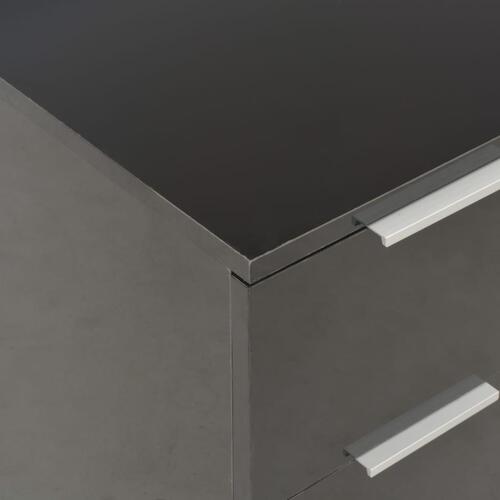 Kommode 60x35x80 konstrueret træ sort højglans