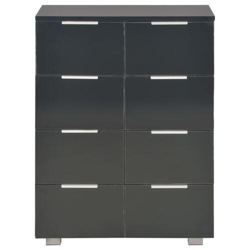 Kommode 60x35x80 konstrueret træ sort højglans