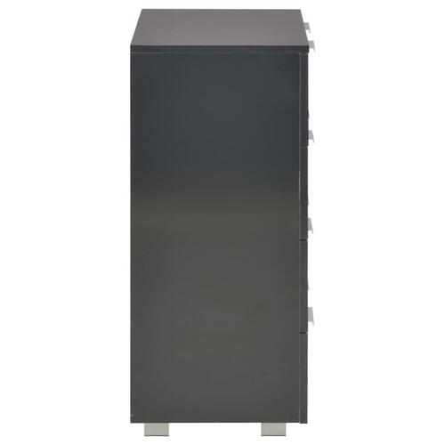 Kommode 60x35x80 konstrueret træ sort højglans