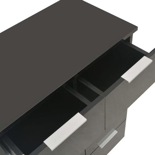 Kommode 60x35x80 konstrueret træ sort højglans