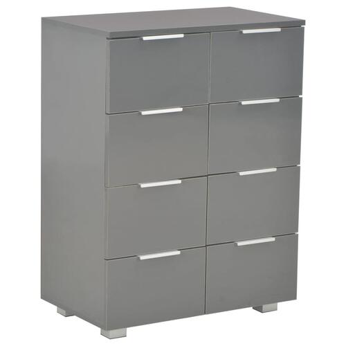 Skænk 60x35x80 cm spånplade grå højglans