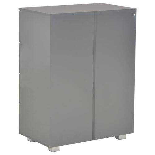 Skænk 60x35x80 cm spånplade grå højglans