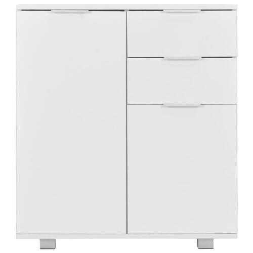 Skænk 71 x 35 x 80 cm spånplade hvid højglans