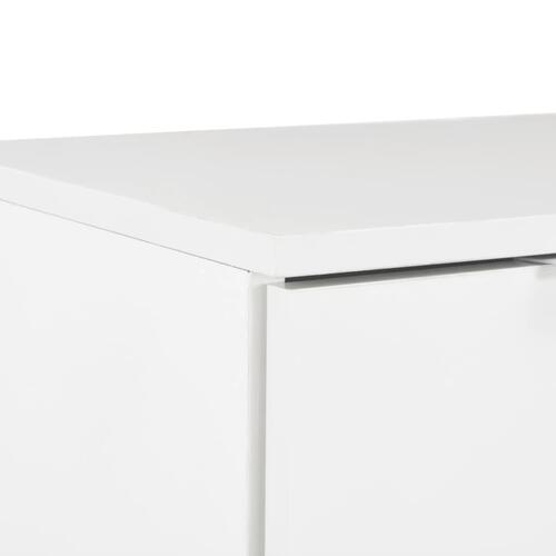 Skænk 71 x 35 x 80 cm spånplade hvid højglans