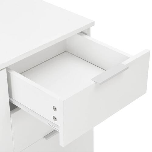Skænk 71 x 35 x 80 cm spånplade hvid højglans