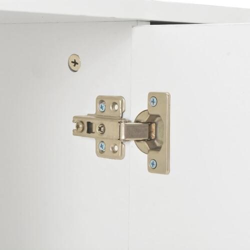 Skænk 71 x 35 x 80 cm spånplade hvid højglans