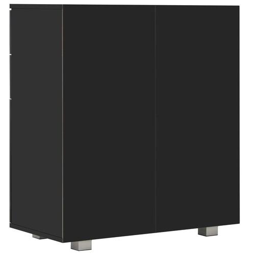 Skænk 71x35x80 cm konstrueret træ sort højglans