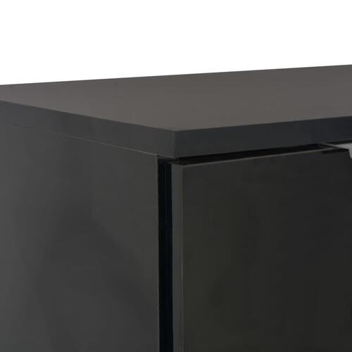 Skænk 71x35x80 cm konstrueret træ sort højglans