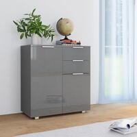 Skænk 71x35x80 cm spånplade grå højglans