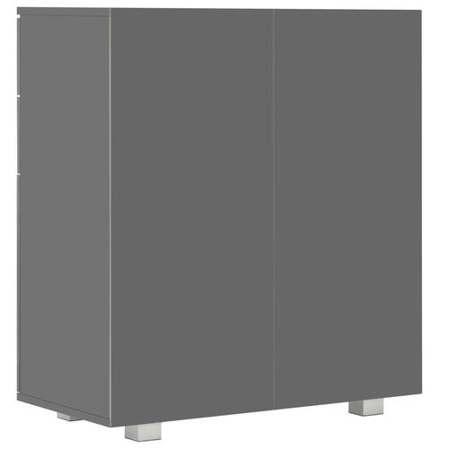 Skænk 71x35x80 cm konstrueret træ grå højglans